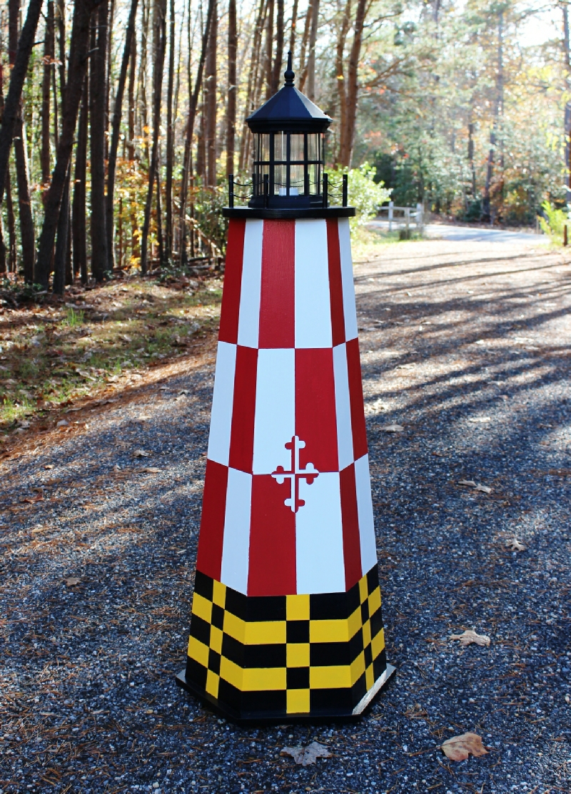 Build A 4 Ft Painted Lawn Lighthouse Illustrated Wood Plans